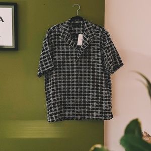 Brand New Abercrombie Embroidered Camp Collar Shirt in Large